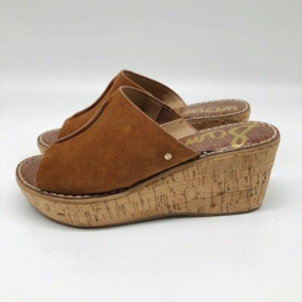 SAM EDELMAN Ranger Brown Suede Platform Sandal - Picture 4 of 6